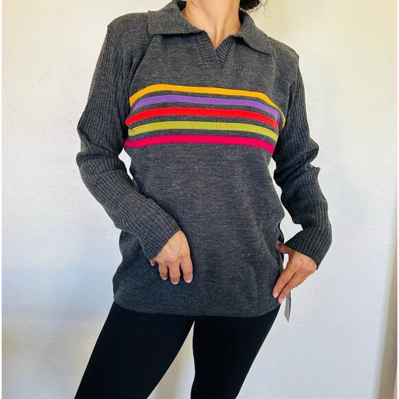 Vintage Adolfo Collared Sweater - Picture 1 of 4